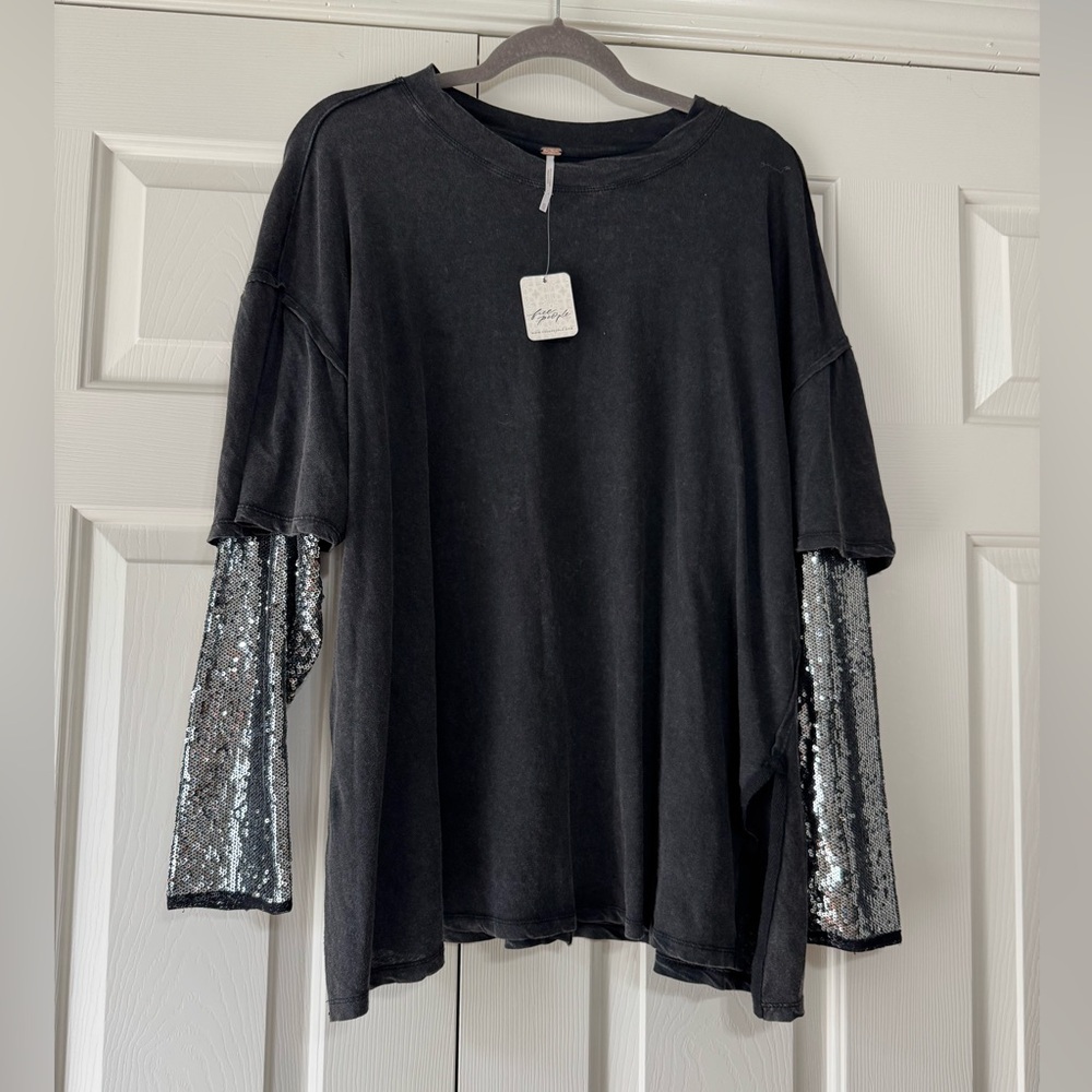 Free People Nellie Sequin Twofer Top - NWT  🏷️